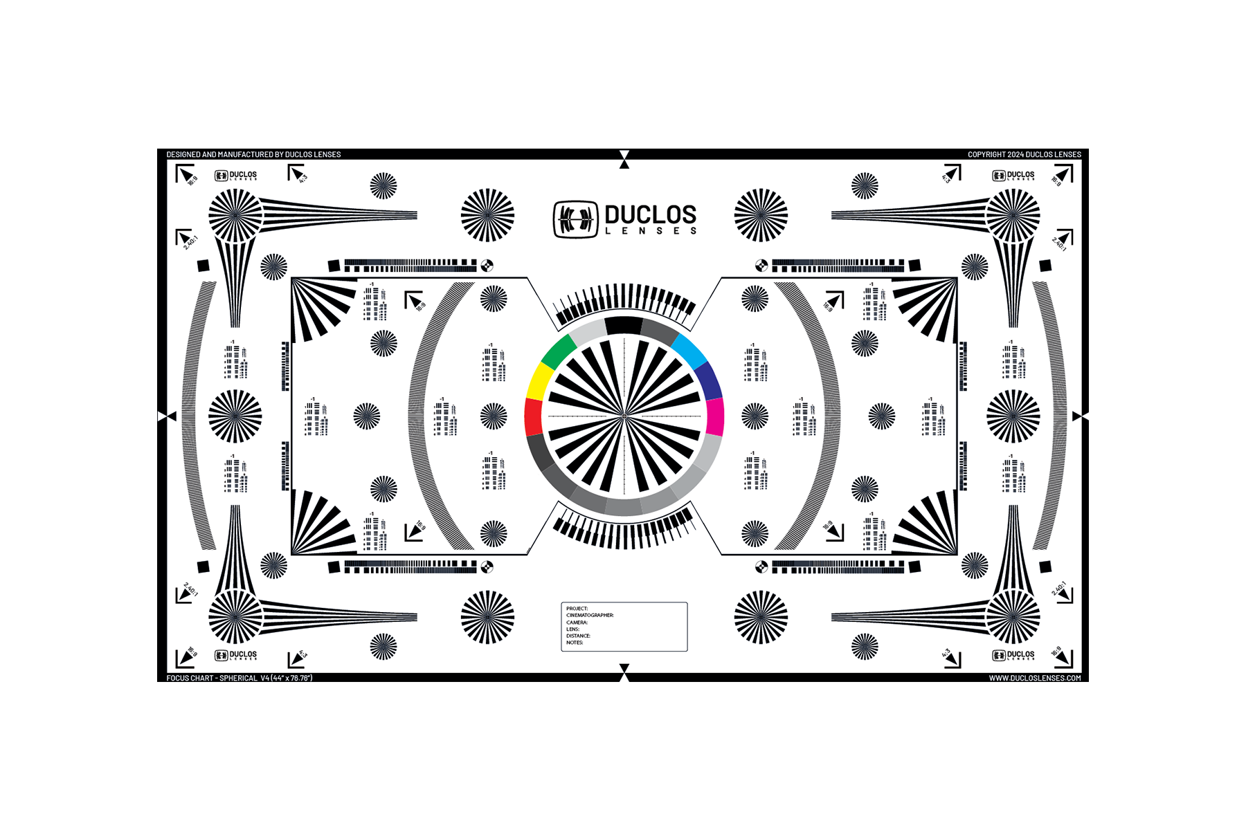 Camera Lens Focus Test Chart