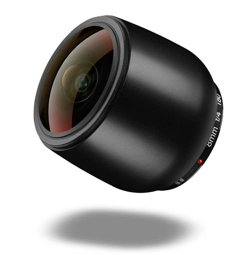 8mm f/4 Fisheye 180° FoV